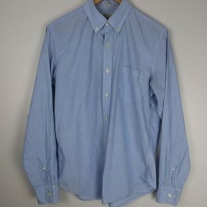 J. Crew button down long sleep shirt size M blue